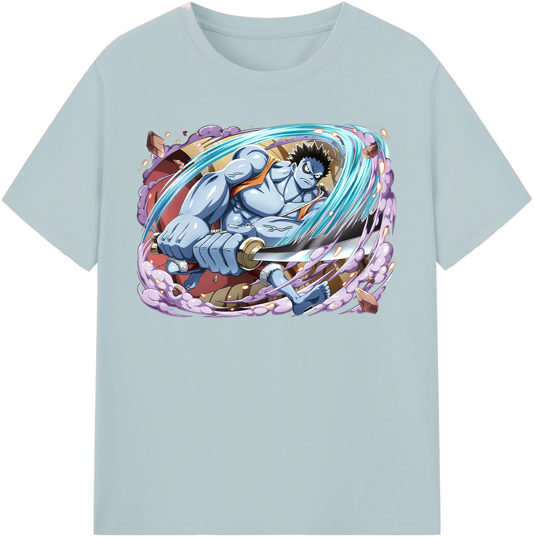 ワンピース モンキー・D・ルフィ ONE PIECE Monkey D. Luffy 綿100％半袖Tシャツ（フロントプリント）